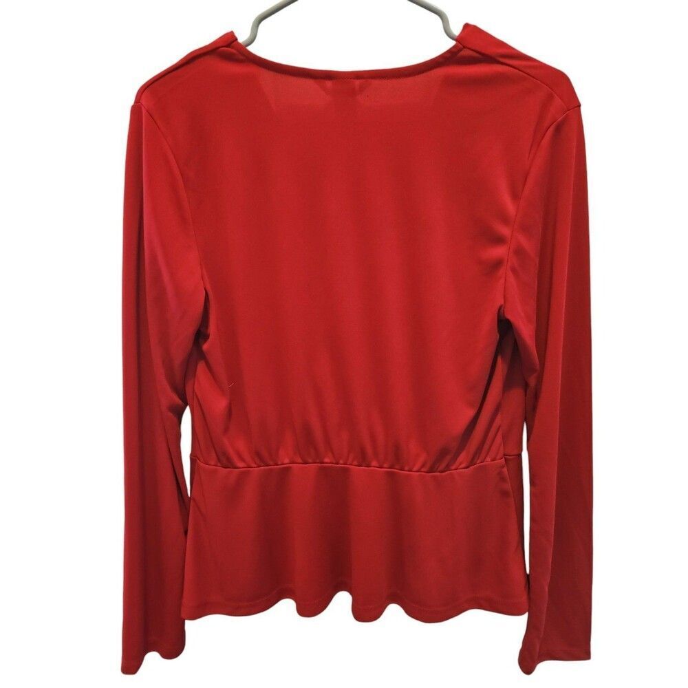 H&M women long sleeve wrap shirt top blouse size M - Picture 2 of 4